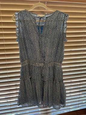 Pinch Blue Floral Ruffled Mini Dress
